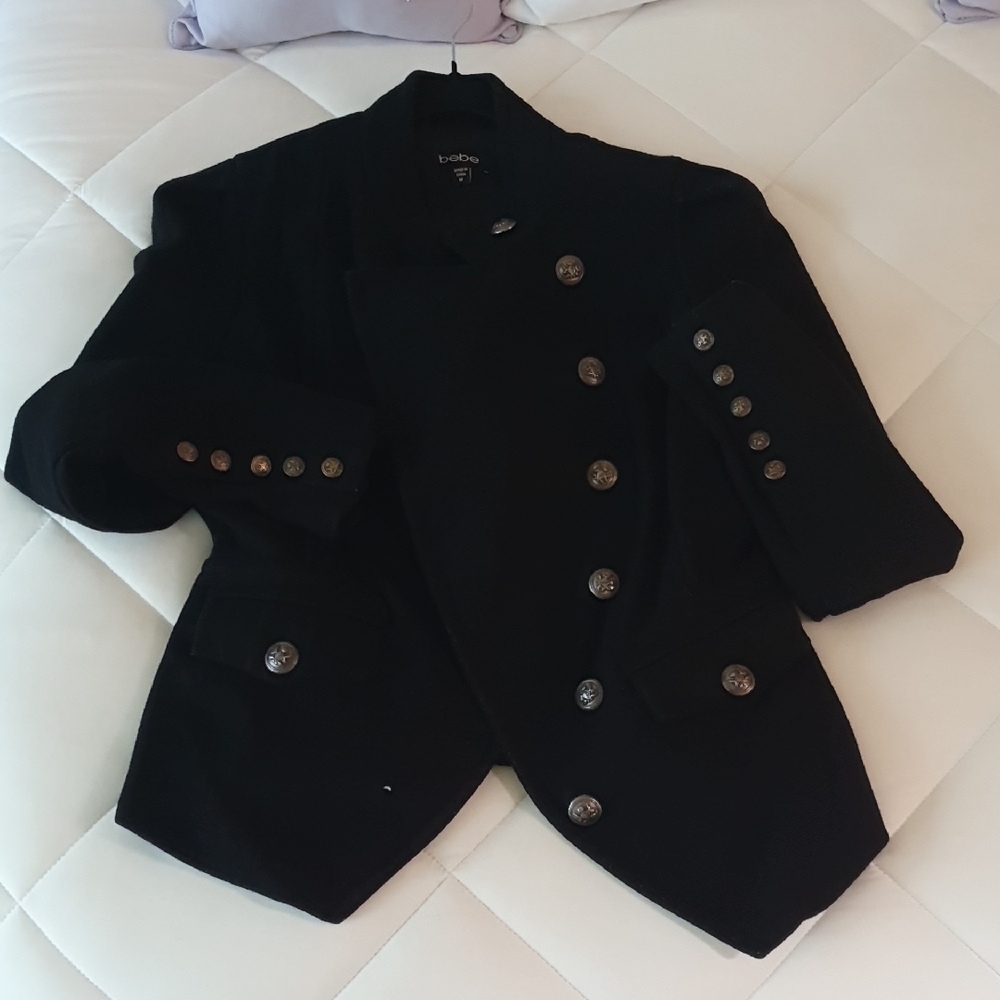 Bebe Black Double-Breasted Blazer